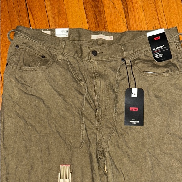 Levi's Green Wide Leg Pants Casual Cotton - Picture 3 of 11